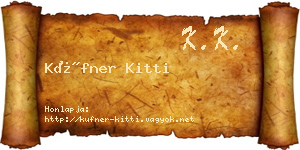 Küfner Kitti névjegykártya